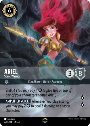 Ariel - Sonic Warrior (Enchanted) (220/204) [Ursulas Return] Holofoil - Deck Out Gaming