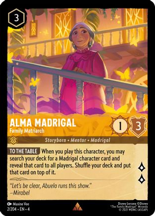 Alma Madrigal - Family Matriarch (2/204) [Ursulas Return] - Deck Out Gaming