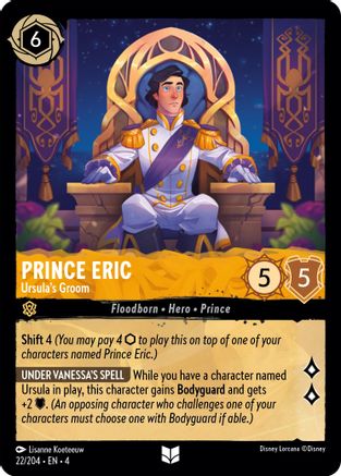 Prince Eric - Ursula's Groom (22/204) [Ursulas Return] - Deck Out Gaming