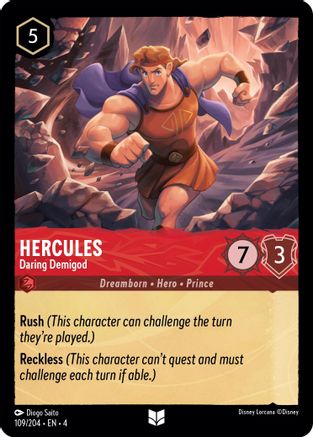 Hercules - Daring Demigod (109/204) [Ursulas Return] - Deck Out Gaming