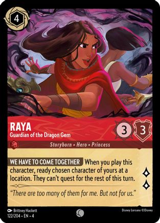 Raya - Guardian of the Dragon Gem (122/204) [Ursulas Return] - Deck Out Gaming