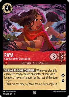 Raya - Guardian of the Dragon Gem (122/204) [Ursulas Return] Cold Foil - Deck Out Gaming