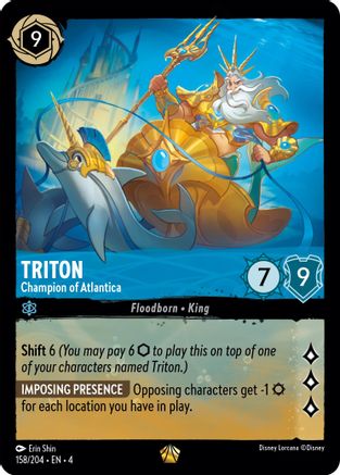 Triton - Champion of Atlantica (158/204) [Ursulas Return] Cold Foil - Deck Out Gaming