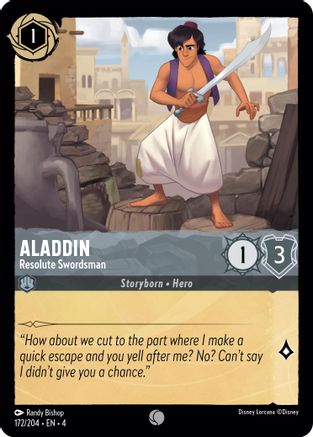 Aladdin - Resolute Swordsman (172/204) [Ursulas Return] Cold Foil - Deck Out Gaming