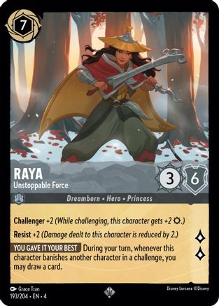 Raya - Unstoppable Force (193/204) [Ursulas Return] - Deck Out Gaming