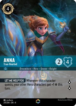 Anna - True-Hearted (Enchanted) (217/204) [Ursulas Return] Holofoil - Deck Out Gaming