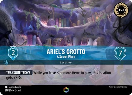 Ariel's Grotto - A Secret Place (Enchanted) (219/204) [Ursulas Return] Holofoil - Deck Out Gaming