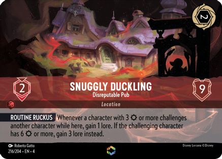 Snuggly Duckling - Disreputable Pub (Enchanted) (216/204) [Ursulas Return] Holofoil - Deck Out Gaming