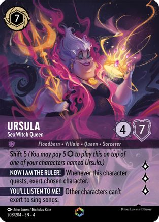 Ursula - Sea Witch Queen (Enchanted) (208/204) [Ursulas Return] Holofoil - Deck Out Gaming