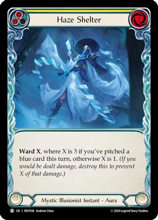 Haze Shelter (Yellow) (MST038) [Part the Mistveil] Rainbow Foil - Deck Out Gaming