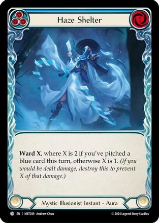 Haze Shelter (Blue) (MST039) [Part the Mistveil] Rainbow Foil - Deck Out Gaming