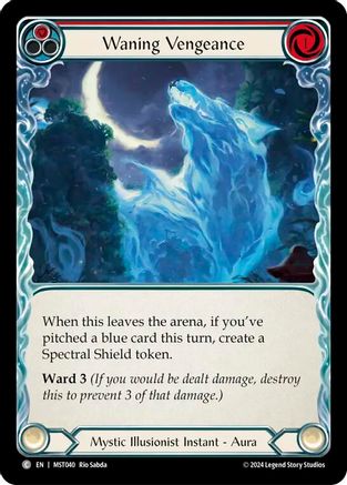 Waning Vengeance (Red) (MST040) [Part the Mistveil] Rainbow Foil - Deck Out Gaming