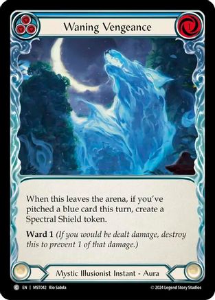 Waning Vengeance (Blue) (MST042) [Part the Mistveil] Rainbow Foil - Deck Out Gaming
