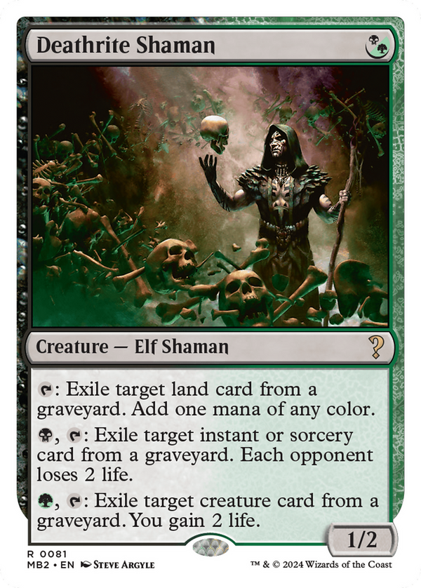Deathrite Shaman (White Border) (81) [Mystery Booster 2] - Deck Out Gaming