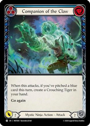 Companion of the Claw (Blue) (MST059) [Part the Mistveil] Rainbow Foil - Deck Out Gaming