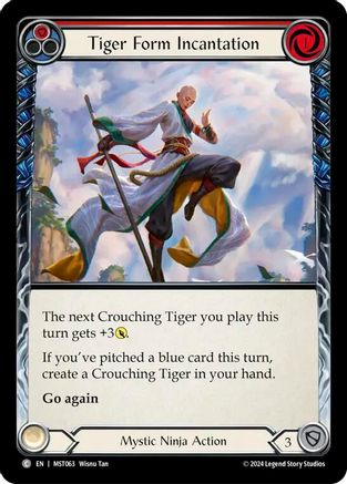 Tiger Form Incantation (Red) (MST063) [Part the Mistveil] Rainbow Foil - Deck Out Gaming