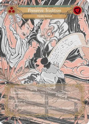 Preserve Tradition // Inner Chi (Marvel) (MST099) [Part the Mistveil] Cold Foil - Deck Out Gaming