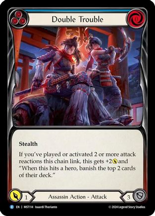 Double Trouble (Blue) (MST114) [Part the Mistveil] Rainbow Foil - Deck Out Gaming