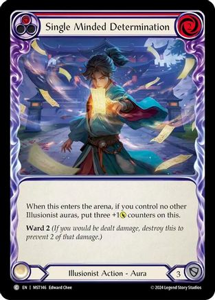 Single Minded Determination (Red) (MST146) [Part the Mistveil] Rainbow Foil - Deck Out Gaming