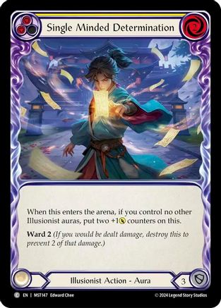 Single Minded Determination (Yellow) (MST147) [Part the Mistveil] Rainbow Foil - Deck Out Gaming