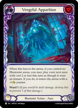 Vengeful Apparition (Red) (MST155) [Part the Mistveil] Rainbow Foil - Deck Out Gaming