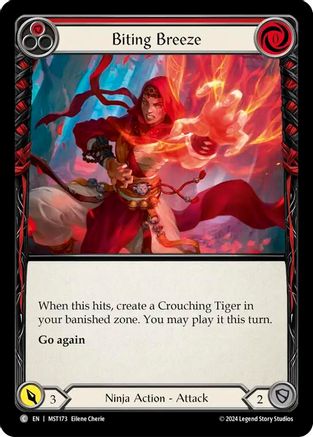 Biting Breeze (Red) (MST173) [Part the Mistveil] Rainbow Foil - Deck Out Gaming