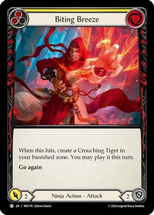 Biting Breeze (Yellow) (MST174) [Part the Mistveil] Rainbow Foil - Deck Out Gaming