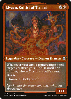 Livaan, Cultist of Tiamat (508) [Commander Legends: Battle for Baldur's Gate] etched - Deck Out Gaming