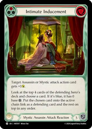Intimate Inducement (Red) (MST017) [Part the Mistveil] Rainbow Foil - Deck Out Gaming