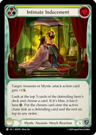 Intimate Inducement (Yellow) (MST018) [Part the Mistveil] Rainbow Foil - Deck Out Gaming