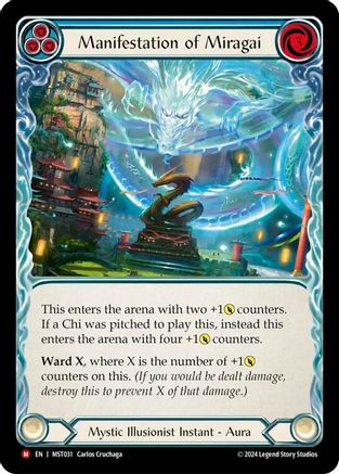 Manifestation of Miragai (MST031) [Part the Mistveil] Rainbow Foil - Deck Out Gaming