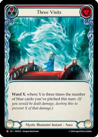 Three Visits (MST033) [Part the Mistveil] Rainbow Foil - Deck Out Gaming