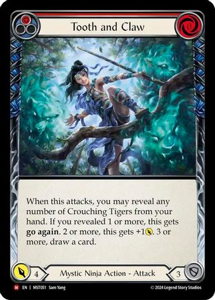 Tooth and Claw (MST051) [Part the Mistveil] Rainbow Foil - Deck Out Gaming