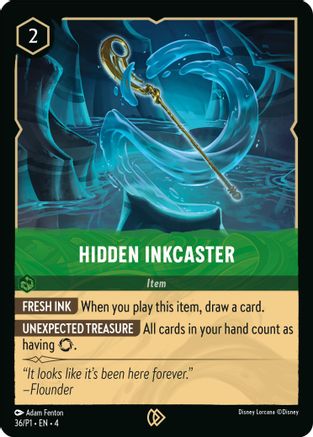 Hidden Inkcaster (36) [Disney Lorcana Promo Cards] Cold Foil - Deck Out Gaming