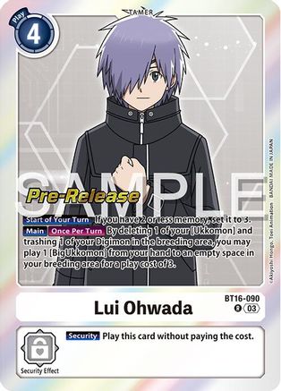 Lui Ohwada (BT16-090) [Beginning Observer Pre-Release Cards] Foil - Deck Out Gaming