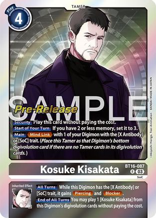 Kosuke Kisakata (BT16-087) [Beginning Observer Pre-Release Cards] Foil - Deck Out Gaming