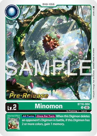 Minomon (BT16-004) [Beginning Observer Pre-Release Cards] Foil - Deck Out Gaming