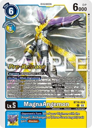 MagnaAngemon (BT16-024) [Beginning Observer Pre-Release Cards] Foil - Deck Out Gaming