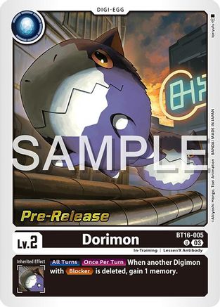 Dorimon (BT16-005) [Beginning Observer Pre-Release Cards] Foil - Deck Out Gaming