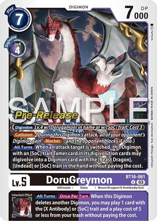 DoruGreymon (BT16-061) [Beginning Observer Pre-Release Cards] Foil - Deck Out Gaming