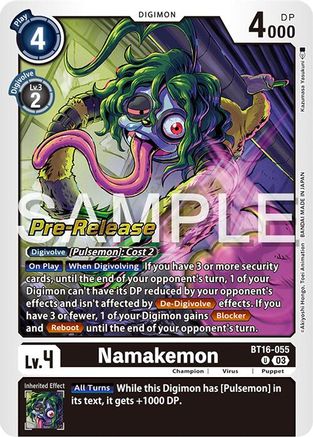 Namakemon (BT16-055) [Beginning Observer Pre-Release Cards] Foil - Deck Out Gaming