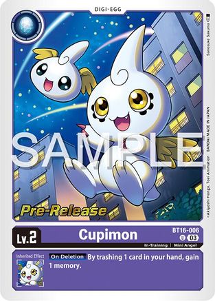 Cupimon (BT16-006) [Beginning Observer Pre-Release Cards] Foil - Deck Out Gaming