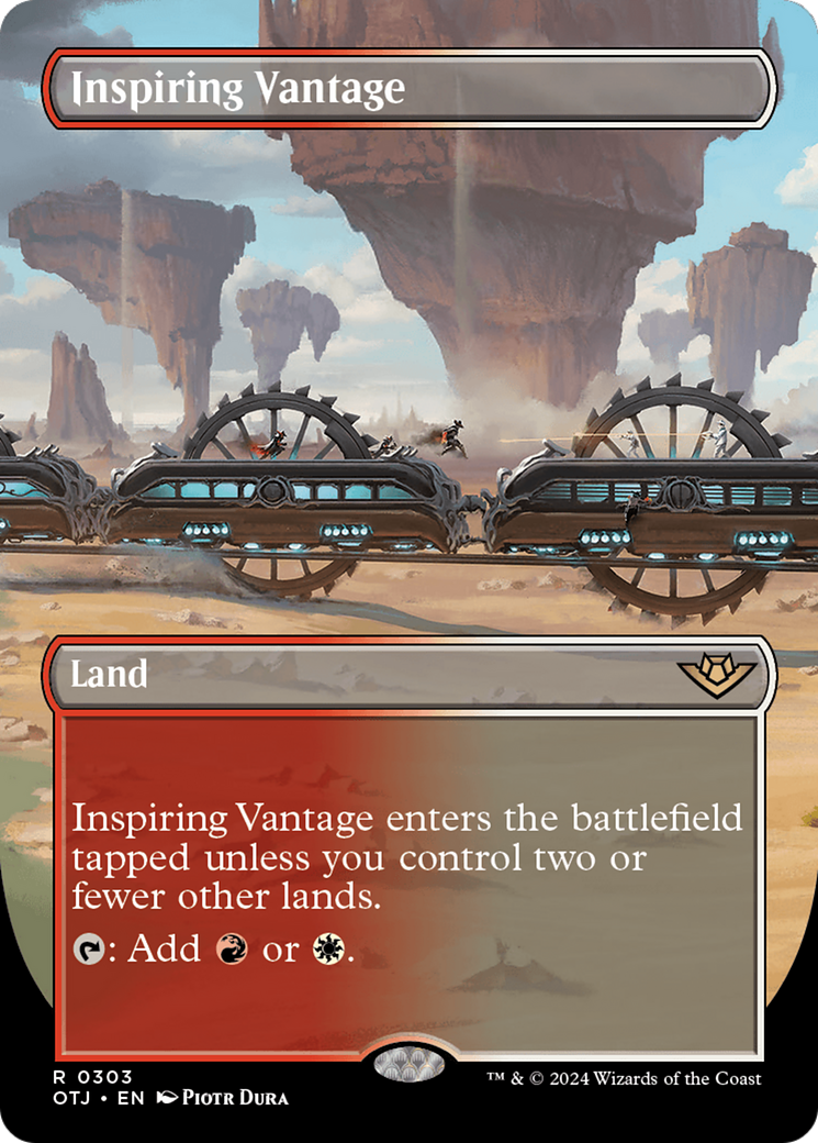 Inspiring Vantage (Borderless) (303) [Outlaws of Thunder Junction] - Deck Out Gaming
