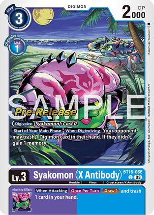 Syakomon (X Antibody) (BT16-066) [Beginning Observer Pre-Release Cards] Foil - Deck Out Gaming