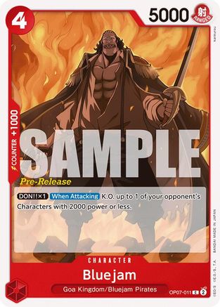 Bluejam (OP07-011) [500 Years in the Future Pre-Release Cards] - Deck Out Gaming