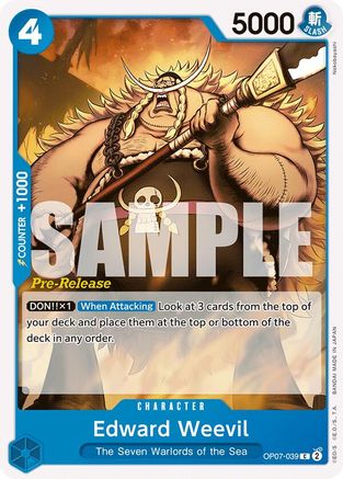 Edward Weevil (OP07-039) [500 Years in the Future Pre-Release Cards] - Deck Out Gaming