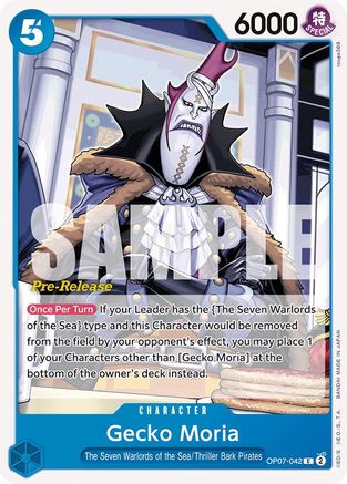 Gecko Moria (042) (OP07-042) [500 Years in the Future Pre-Release Cards] - Deck Out Gaming