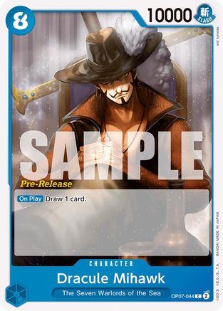 Dracule Mihawk (OP07-044) [500 Years in the Future Pre-Release Cards] - Deck Out Gaming