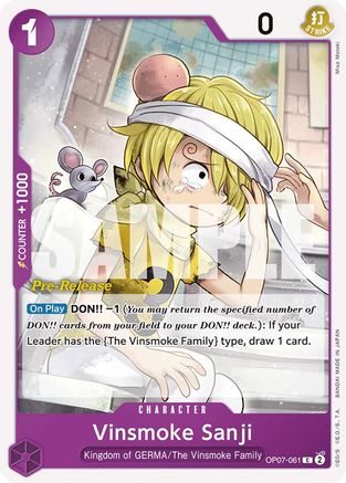 Vinsmoke Sanji (OP07-061) [500 Years in the Future Pre-Release Cards] - Deck Out Gaming