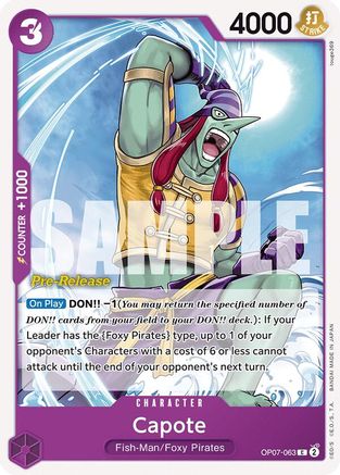 Capote (OP07-063) [500 Years in the Future Pre-Release Cards] - Deck Out Gaming